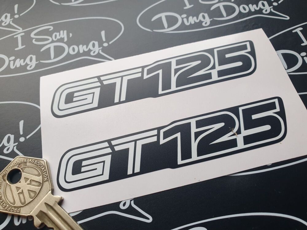 Suzuki GT125 Side Panel  Stickers. 105mm  Pair.
