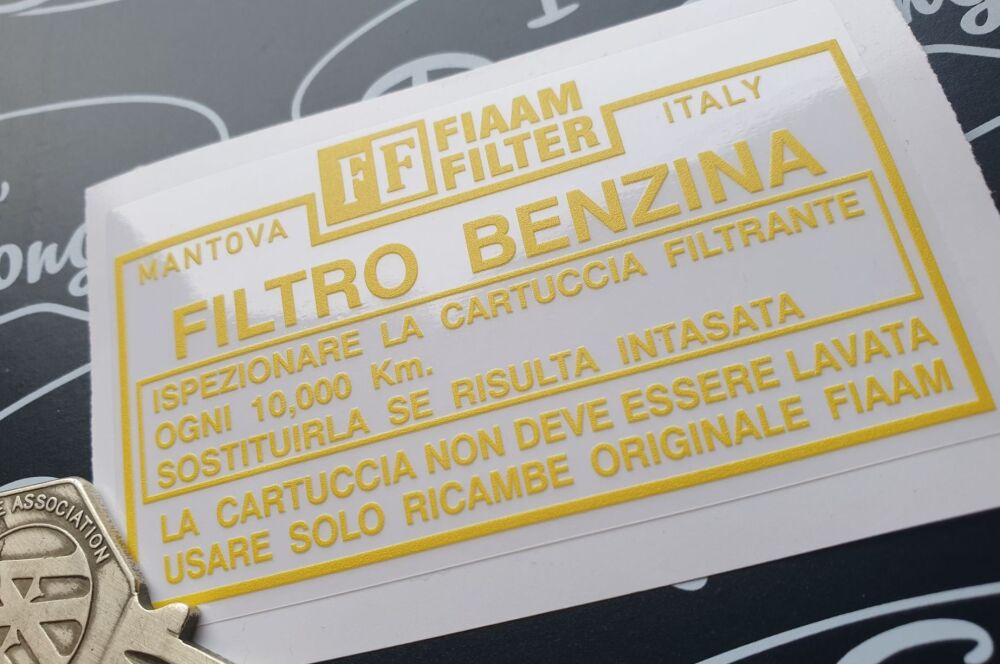 FIAAM FILTER Filtro Benzina Petrol Gas Filter Sticker - 80mm