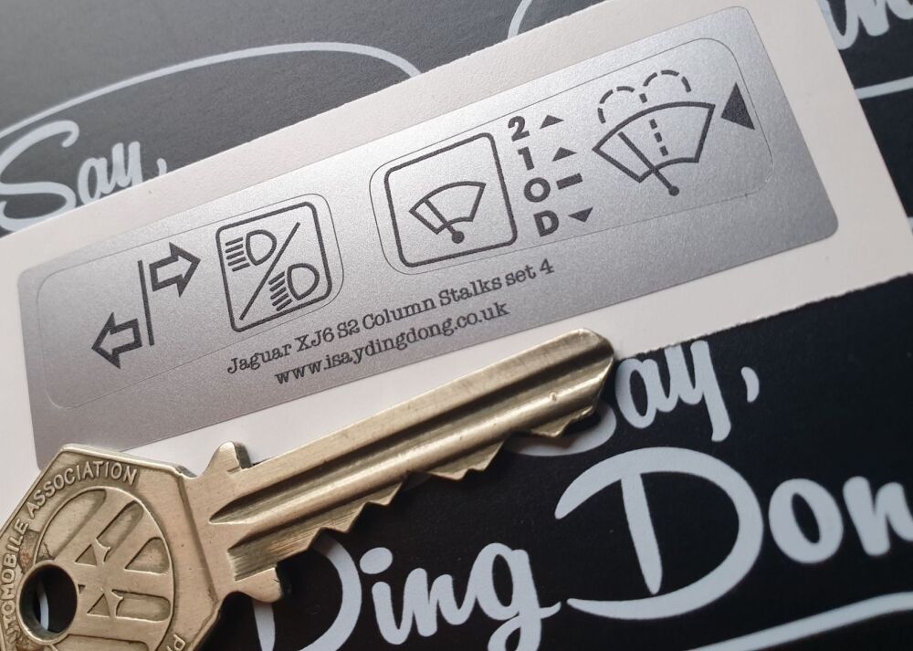 Jaguar XJ6 S2 Column Stalk Style 4  Replacement Stickers