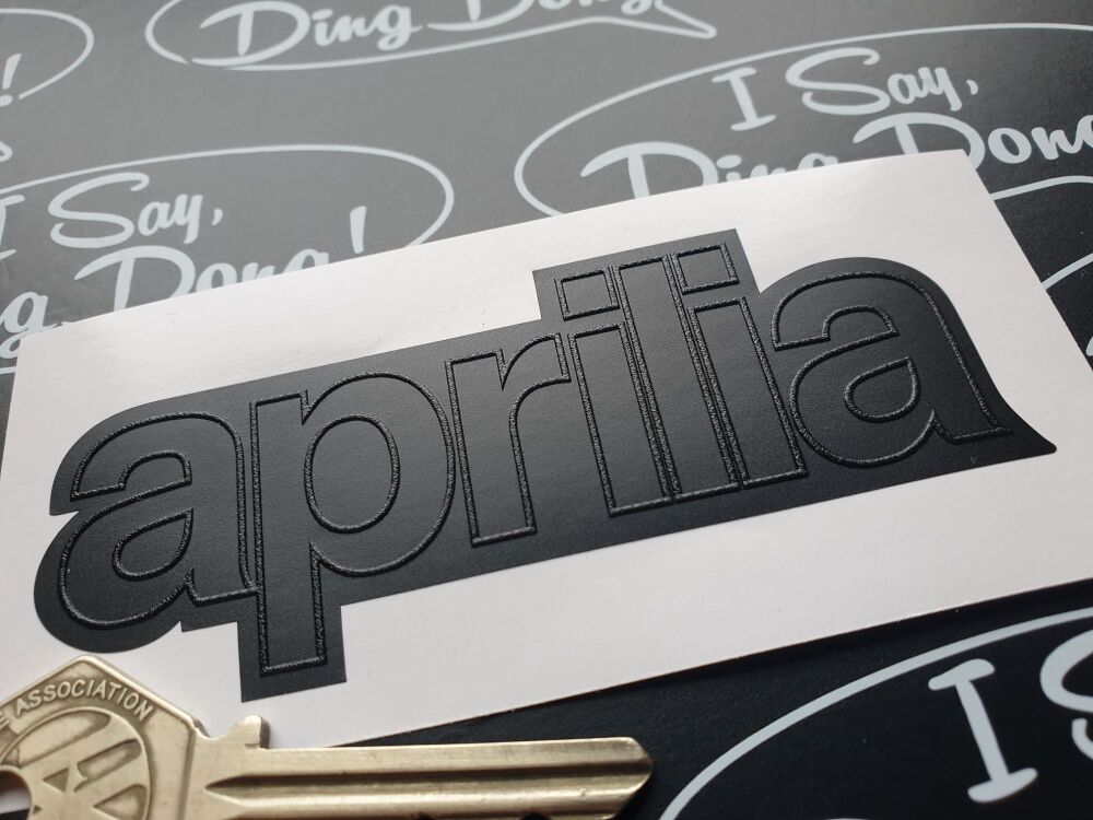 Aprilia Raised texture & Matt Subtle Finish Stickers - 4" Pair