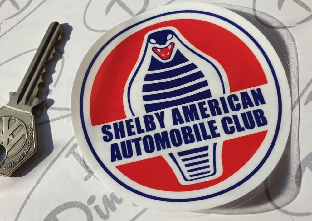 Shelby American Automobile Club Circular 3" WINDOW STICKER
