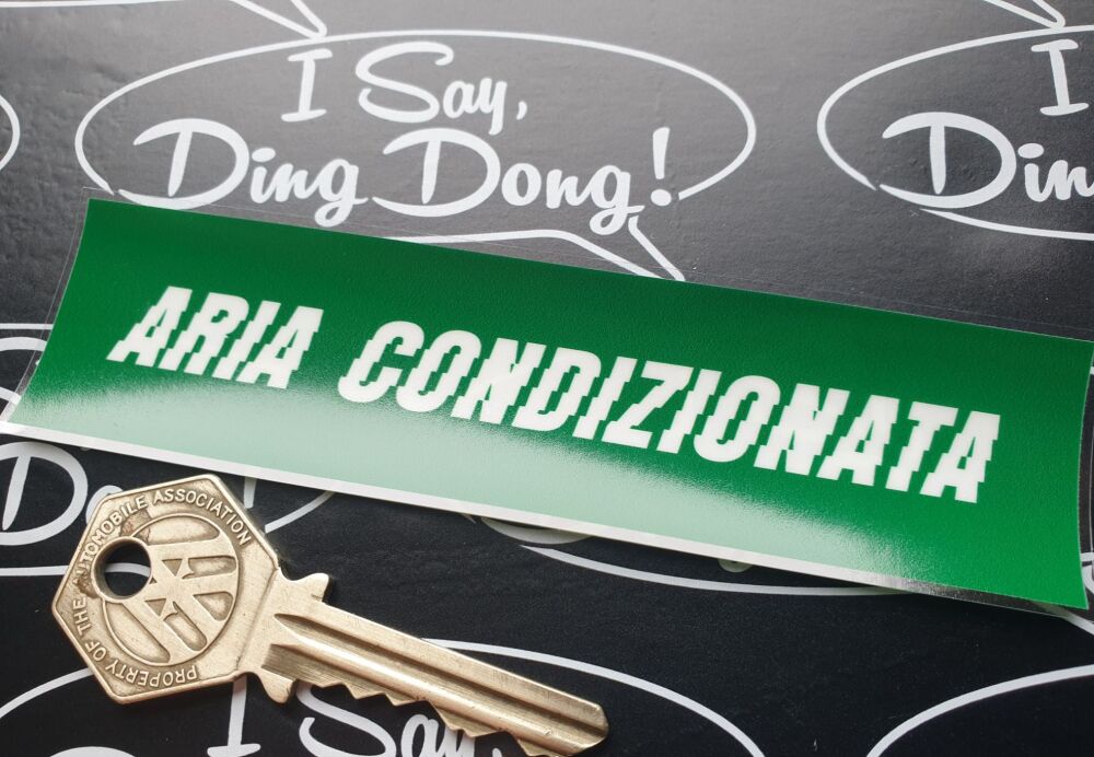 ARIA CONDIZIONATA Air Conditioned Italian car brands Window Sticker 125mm/5"