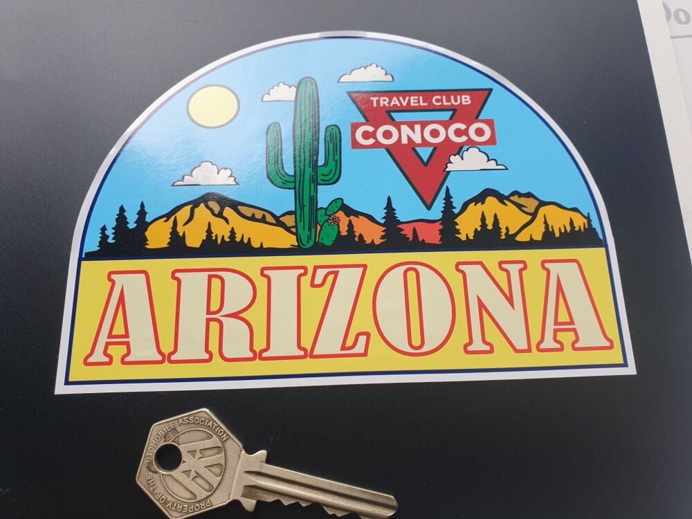 ARIZONA  Conoco Travel Club Vintage Style  Sticker. 6".