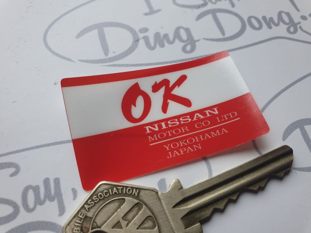Nissan OK  YOKOHAMA Japan Z240 260 280 Skyline etc.  Window Sticker - 50mm