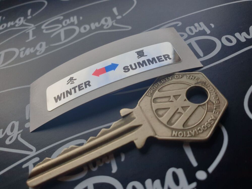 Datsun 240Z Air Filter housing Winter-Summer Sticker. 2"/50mm