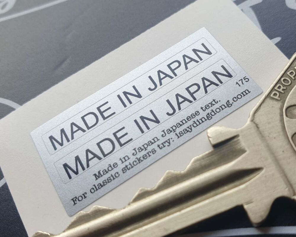 Made in Japan Guitar Stickers 175 - Black & Silver -  30mm Pair