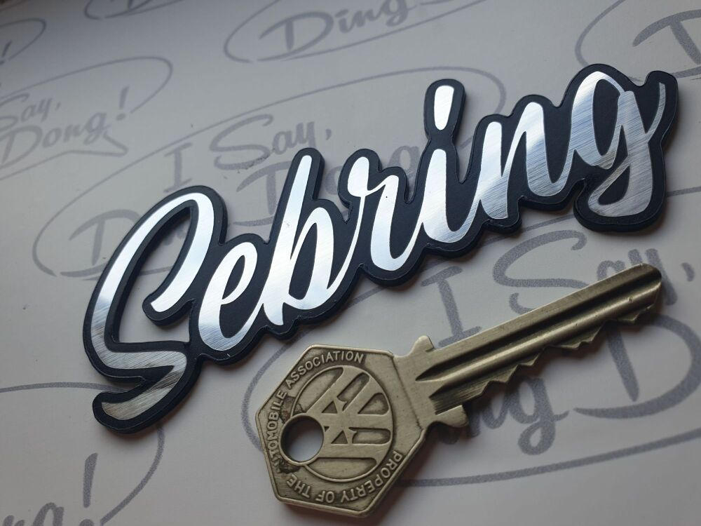 Sebring Style Self-Adhesive Badge. 115mm. MG - Austin Healey etc.