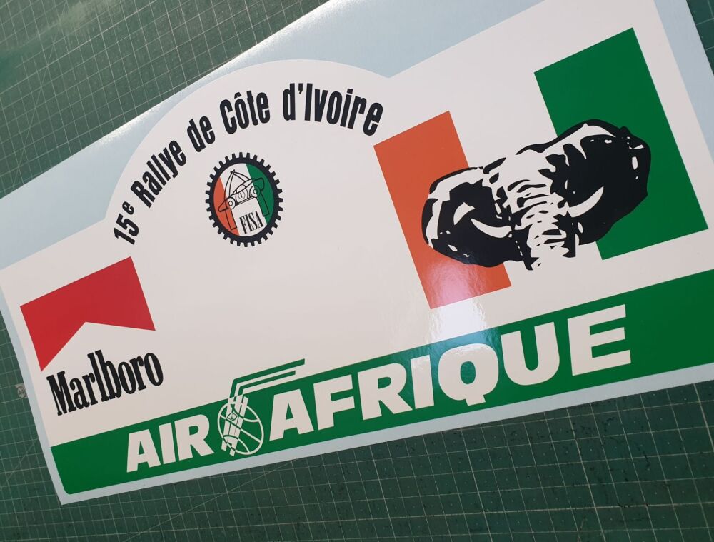 15e Rallye Cote d'Ivoire Rally Sticker - 16"