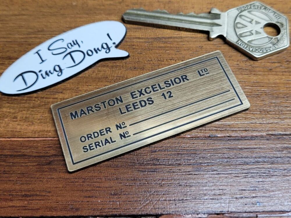 Marston Excelsior of Leeds Radiator Self Adhesive Badge - 2.5"