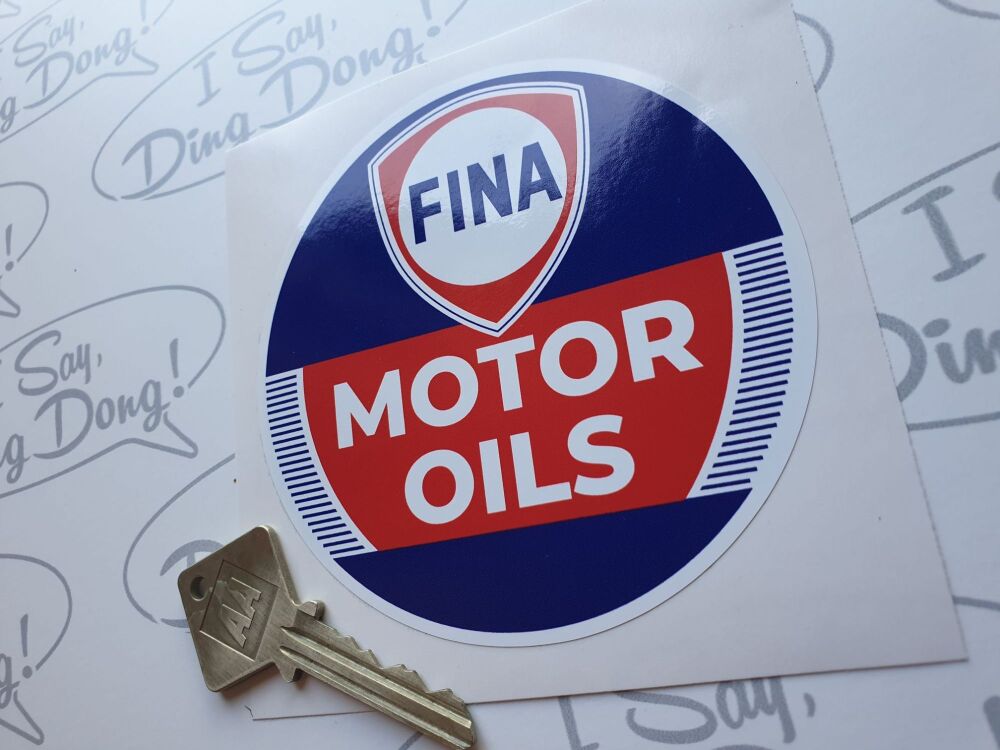 Fina Motor Oils Pouring Jug Sticker - 4"