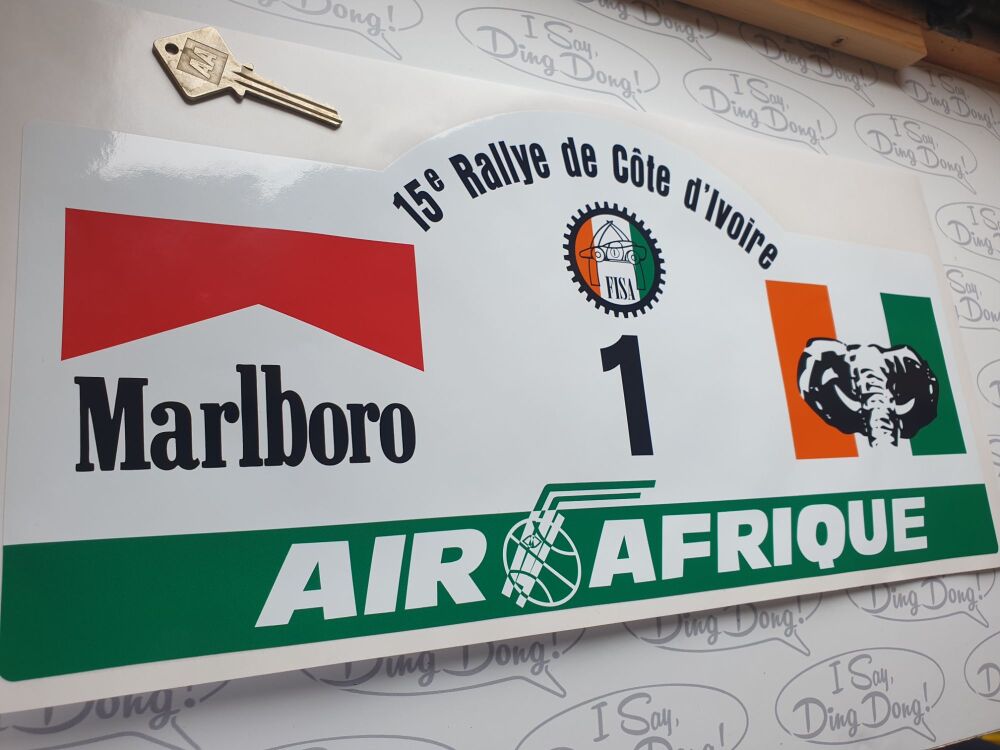 15e Rallye Cote d'Ivoire Rally Sticker with No1 pre-printed - 16"
