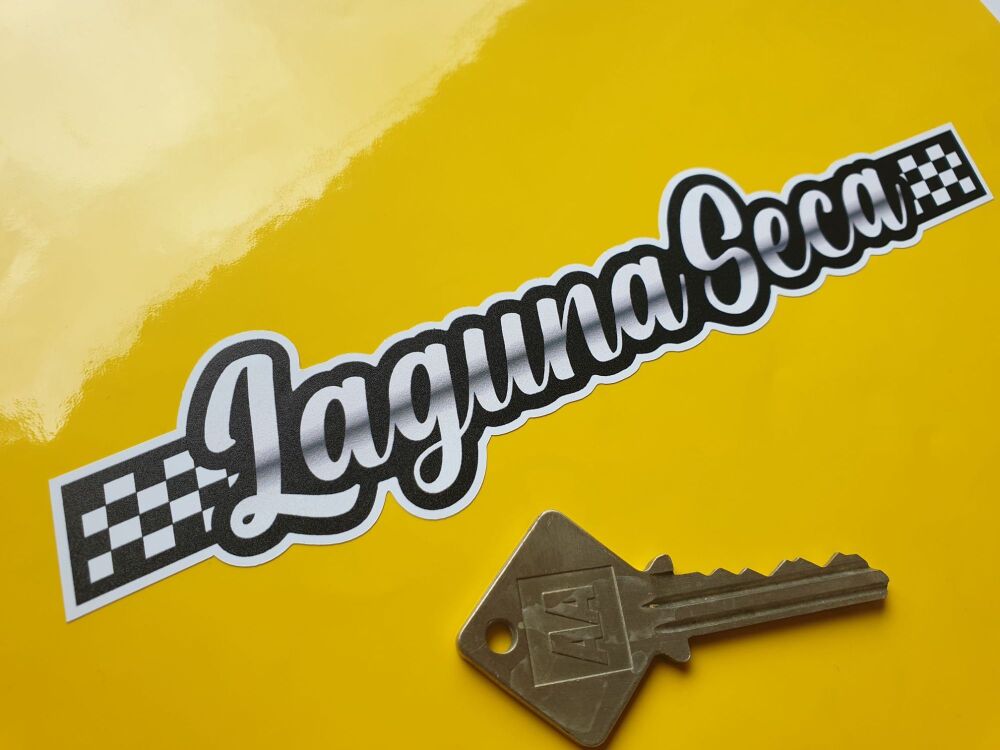 LAGUNA SECA text style  Sticker. 7".