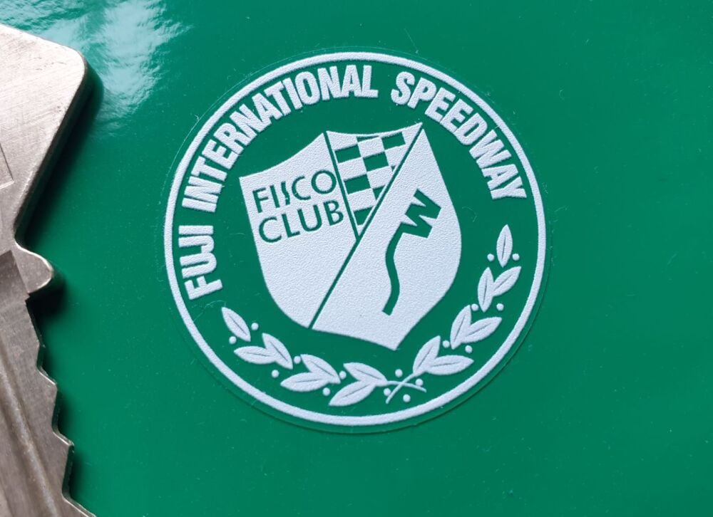FUJI INTERNATIONAL SPEEDWAY JAPAN Circuit Car sticker White or Black on Clear vinyl, Face stick or regular sticky back.