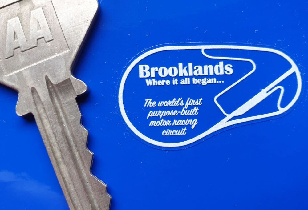 GOODWOOD Circuit Car sticker White or Black on Clear vinyl, Face stick or regular sticky back.