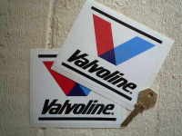 Valvoline Oil Modern V & Streaks Stickers. 4.75