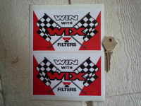 Wix 'Win with Wix Filters' Stickers. 5" Pair.