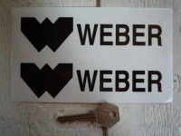 Weber Oblong Black & Clear Stickers. 6