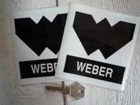 Weber 'W' Black & Clear Stickers. 4