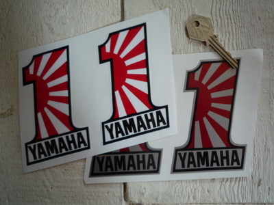 Yamaha No.1 Stickers. 4" Pair.