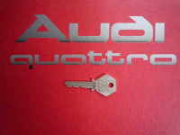 Audi Quattro Cut to Shape Stickers. 8" Pair.