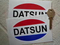Datsun Old Style Oval Stickers. 5