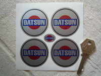 Datsun Rising Sun Wheel Centre Stickers. 38mm or 50mm. Set of 4.