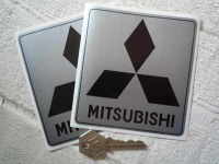 Mitsubishi Black & Silver Stickers. 4
