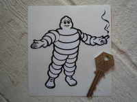 Michelin Bibendum Smoking Sticker. 5".