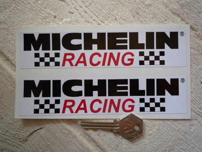 Michelin Racing Oblong Stickers. 6.5" Pair.