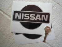 Nissan Black & Silver Logo Stickers. 3.5