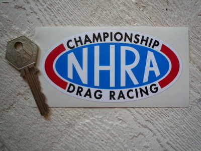 NHRA Championship Drag Racing Black Text Sticker. 4".