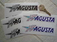 MV Agusta Text Stickers. 5.25" Pair.