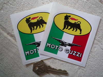 Moto Guzzi & Agip Tricolore Stickers. 3