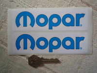 Mopar Blue & White Oblong Stickers. 6