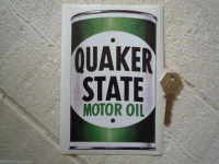 Quaker State Oil Can Sticker. 6.5