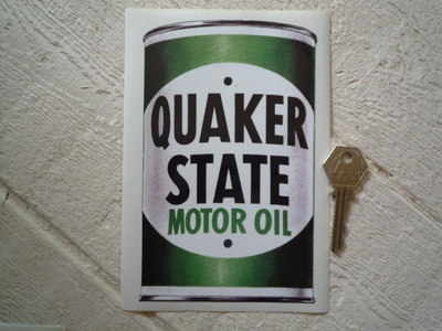 Quaker State Oil Can Sticker. 6.5".