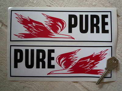 Pure Firebird Oblong Stickers. 8" Pair.