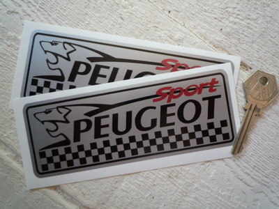 Peugeot Sport Silver Oblong Stickers. 6