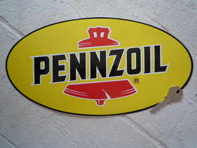 Pennzoil Oil Oval Sticker. 12".