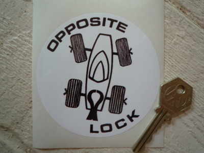 Opposite Lock Round Sticker. 4.5".