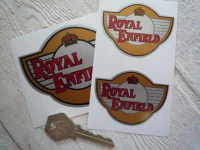 Royal Enfield Winged & Shaped Stickers. 2.5