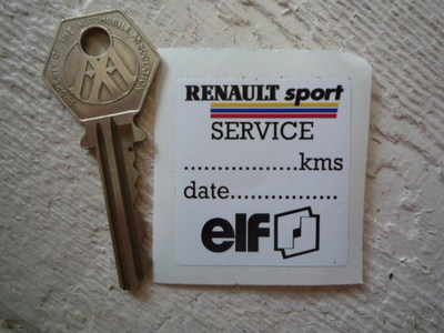Renault Sport & Elf Service Sticker. 1.5