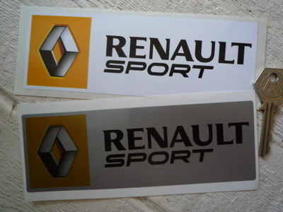 Renault Sport Modern Oblong Stickers. 6.5" Pair.