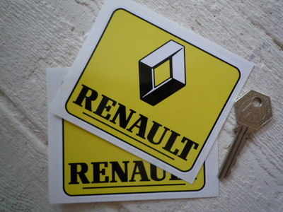 Renault Text & Logo Colour Stickers. 3.75