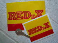 REDeX Red &Yellow Oblong Stickers. 4" or 6" Pair.