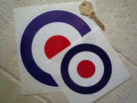 RAF Roundel Stickers. 4" or 6" Pair.