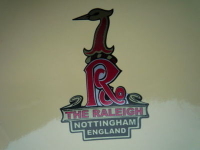 Raleigh Old Style Headstock Sticker. 1.75