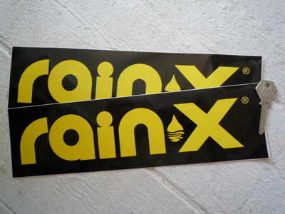 Rain X Oblong Stickers. 12" Pair.