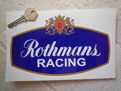 Rothmans Racing Sticker. 8", 10" or 12".