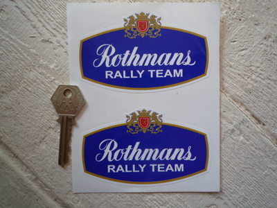 Rothmans Rally Team Stickers. 4" Pair.